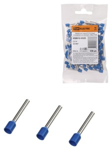 Наконечник-гильза Е2518 2,5мм2 с изолированным фланцем (100шт) TDM