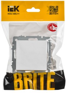 BRITE Заглушка с суппортом МЗ10-БрАБ арктический белый IEK