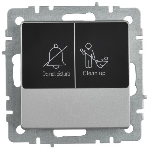 BRITE Кнопка звонка с индикацией для отелей 10А ВС10-1-9-БрА алюминий IEK