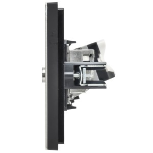 FORTE&PIANO Розетка двойная TV+RJ45 кат.5E FP636M металл шампань IEK