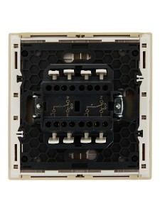 FORTE&PIANO Выключатель 2-клавишный проходной с индикацией 10А FP408 ваниль IEK