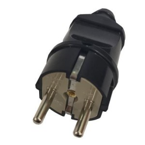 Вилка разборная GRV-P-16-R-G-B-IP20, 16А, круглая, с/з, черная, IP20,, 1/30/300