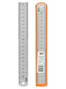 Линейка измерительная металлическая 20 см, нержавеющая сталь, двухсторонняя шкала, "Рубин" TDM