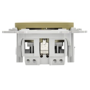FLITE Розетка с заземлением с защитными шторками безвинтовое крепление 16А РСш11-1-ФлО оливковый IEK