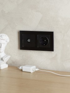 BRITE Рамка 2 -местная РУ-2-1-БрЧ металл черный IEK