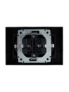 BRITE Розетка 2-местная с заземлением без защитных шторок 16А в сборе РС12-3-БрГ графит IEK