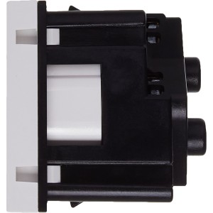 Розетка 45град с заземляющим контактом без защитной шторки и винтовым зажимом (2 модуля) белая