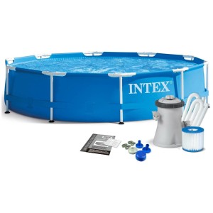 28202ND Бассейн каркасный круглый METAL FRAME 305х76см с фильтр насос 1250л/ч INTEX