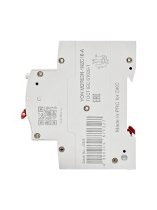 Дифавтомат YON max типа MDR, 1P+N, 30mA, 16A, хар-ка C, 6kA, тип А DKC