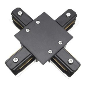 Коннектор для встраиваемого шинопровода Х- образный G-1-TXT-I-IP20-B 1-фазный черный