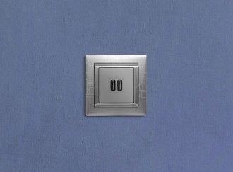 VALENA Розетка USB A+A 15Вт алюминий