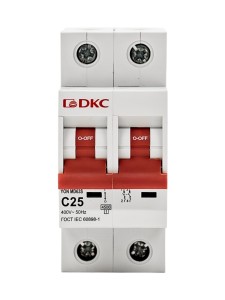 Автоматический выключатель YON max типа MD63S, 4,5кА, 2 полюса, хар-ка C, 25А DKC