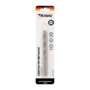 Сверло по металлу 7,5х109х69мм «Стандарт+» (P6M5 M-2) DIN 338, 1 шт. в блистере KRANZ