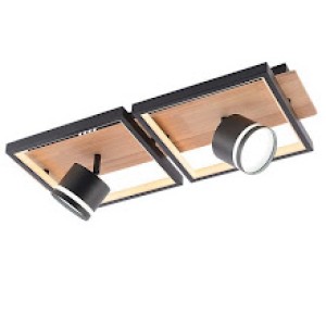 Светильник D6591/2+2 68Вт+30Вт чёрный/дерево