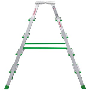 Стремянка 5 ступеней ал. 2-х сторонняя с увеличенной площадкой (260мм) серия NV212 Новая высота