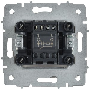 BRITE Выключатель 1-клавишный с индикацией 10А ВС10-1-1-БрАБ арктический белый IEK