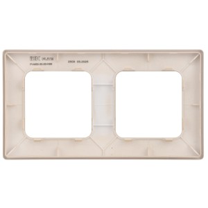 FLITE Рамка 2-местная РУ-2-К-ФлЛ льняной IEK