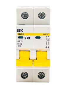 KARAT Автоматический выключатель ВА47-29 2P D 50А 4,5кА IEK