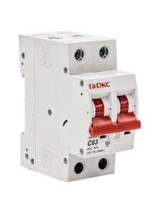 Автоматический выключатель YON max типа MD63N, 6кА, 2 полюса, хар-ка C, 63А DKC