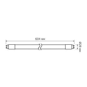 Лампа Gauss Elementary T8 12W 1000lm 6500K G13 600mm стекло LED 1/20