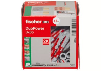 Дюбель распорный Fischer DUOPOWER 8x65 DIY (упак.50шт) (538251)