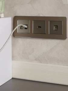 BRITE Розетка компьютерная двойная RJ45 кат.6 РК11-2-БрШ шампань IEK