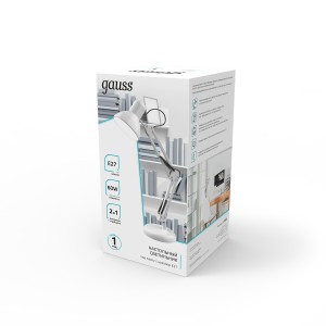 Светильник настольный Gauss модель GTL002 60W 220-240V E27 белый струбцина и основание 1/12