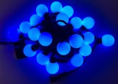 LDBL128B-10-C  Гирлянда синие жемчужные шарики, LED-128, 6,4м, IP20,1