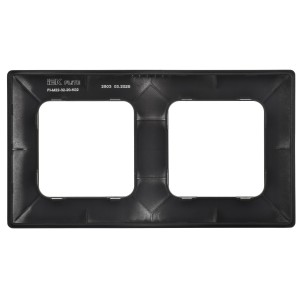 FLITE Рамка 2-местная РУ-2-К-ФлЧ черный IEK