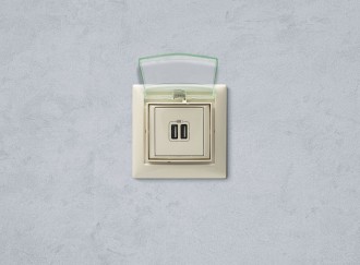 VALENA Розетка USB A+A 15Вт слоновая кость