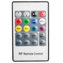 Мини-контроллер RGB 12/24В, 72/144Вт, 3 канала*2 А, RF, пульт кнопочный, РФ,  размер 50*13*4мм