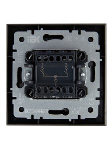 BRITE Выключатель 2-клавишный 10А в сборе ВСР10-2-0-БрШ шампань IEK