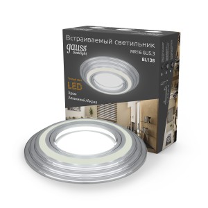 Светильник Gauss Backlight BL138 Кругл. Хром. Gu5.3, 3W, LED 3000K 1/40