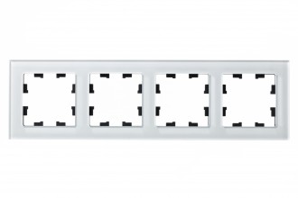 ATLASDESIGN NATURE 4-постовая РАМКА, ОРГАНИЧЕСКОЕ СТЕКЛО БЕЛЫЙ