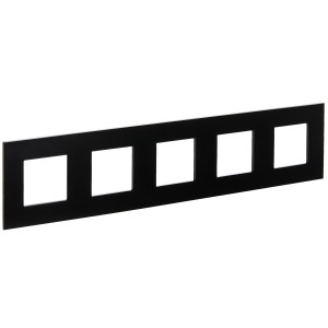 SKANDY Рамка 5-местная SK-F35Bl металл черный IEK