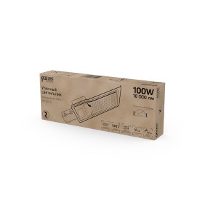 Светильник Уличный Gauss LED Avenue IP65 420*160*57 100W 10000lm 5000K 190-250V КСС Д 1/10