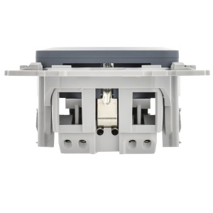 FLITE Розетка с заземлением с защитными шторками безвинтовое крепление 16А РСш11-1-ФлМ маренго IEK