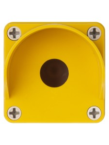 Корпус КП101 c козырьком для кнопок, 1 место, ABS желтый, IP66 TDM