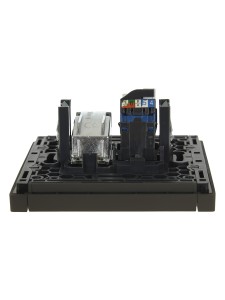FORTE&PIANO Розетка двойная TV+RJ45 кат.6 FP337 серый IEK
