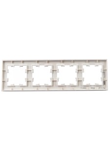 BRITE Рамка 4-местная РУ-4-2-Бр стекло розовый матовый IEK