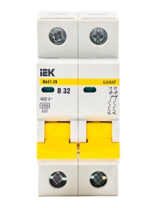 KARAT Автоматический выключатель ВА47-29 2P B 32А 4,5кА IEK