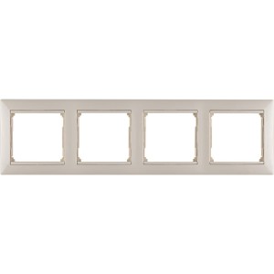 Valena - Рамка 4 поста верт/гориз, сл.кость