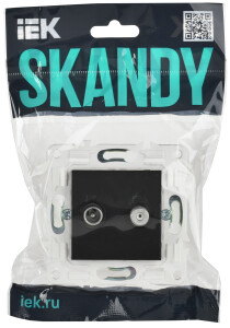 SKANDY Розетка двойная TV+SAT SK-A13Bl черный IEK
