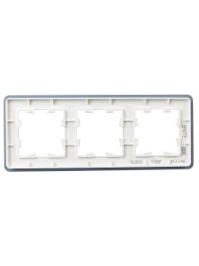 BRITE Рамка 3-местная РУ-3-2-Бр стекло белый RE IEK