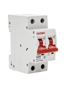 Автоматический выключатель YON max типа MD63S, 4,5кА, 2 полюса, хар-ка C, 25А DKC
