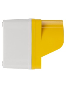 Корпус КП101 c козырьком для кнопок, 1 место, ABS желтый, IP66 TDM