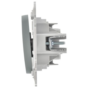 FLITE Выключатель 1-клавишный 10А ВС11-1-0-ФлС серый IEK