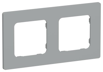FLITE Рамка 2-местная РУ-2-К-ФлС серый IEK