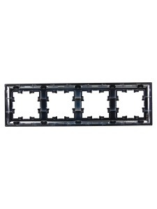 BRITE Рамка 4-местная РУ-4-Бр хром/черный IEK