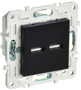 SKANDY Розетка USB A+A 3,1А SK-R15Bl черный IEK